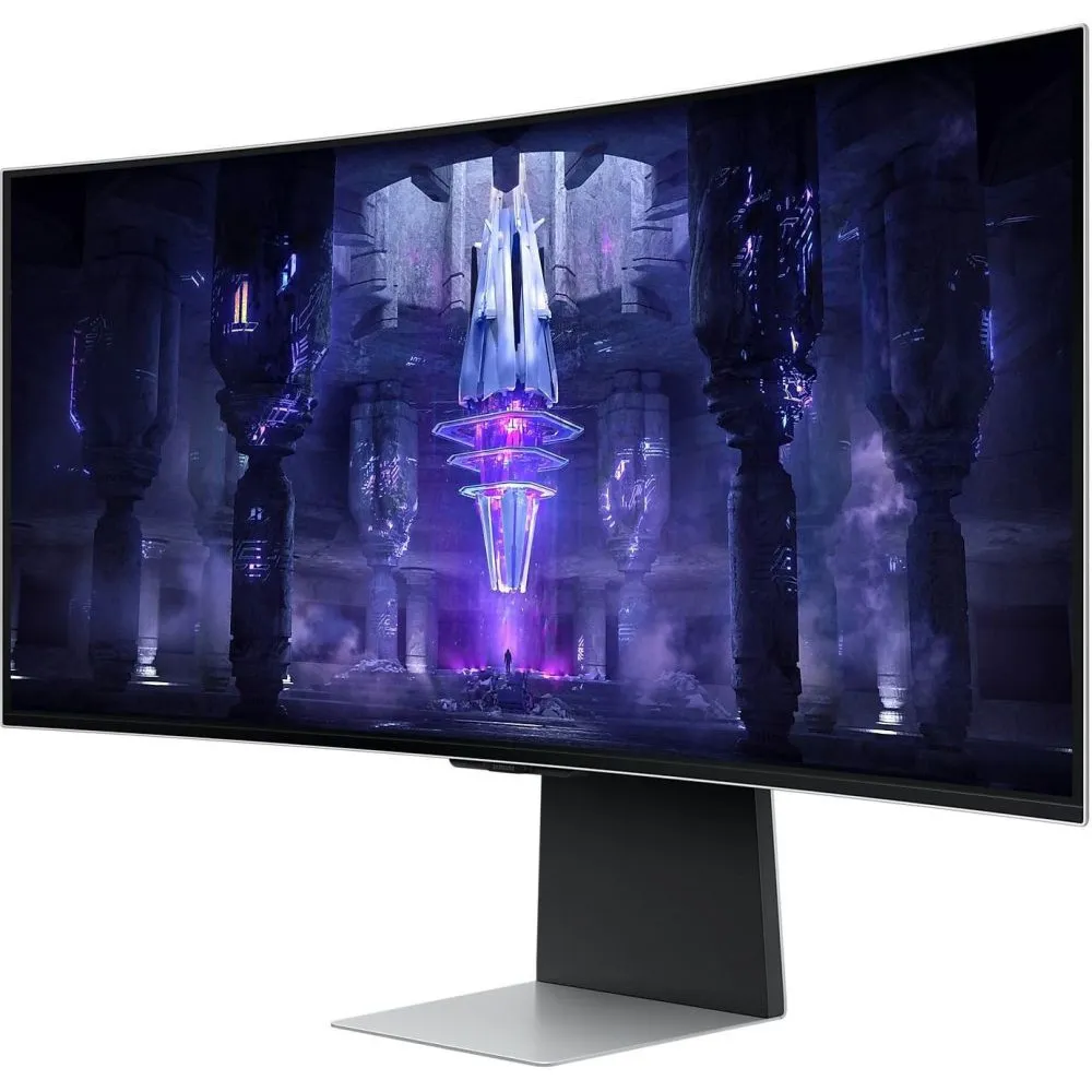 Zdjęcie produktu Monitor Samsung Odyssey OLED G8 LS34BG850SUXEN - 34"/3440x1440 (UWQHD)/175Hz/21:9/zakrzywiony/OLED/FreeSync/0,1 ms/USB-C/Srebrny
