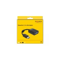Adapter Adapter DisplayPort 1.2 do VGA Delock 61848, 1920x1200 60 Hz, 12 cm, Czarny | Sklep ITnes.pl, IT for BUSINESS