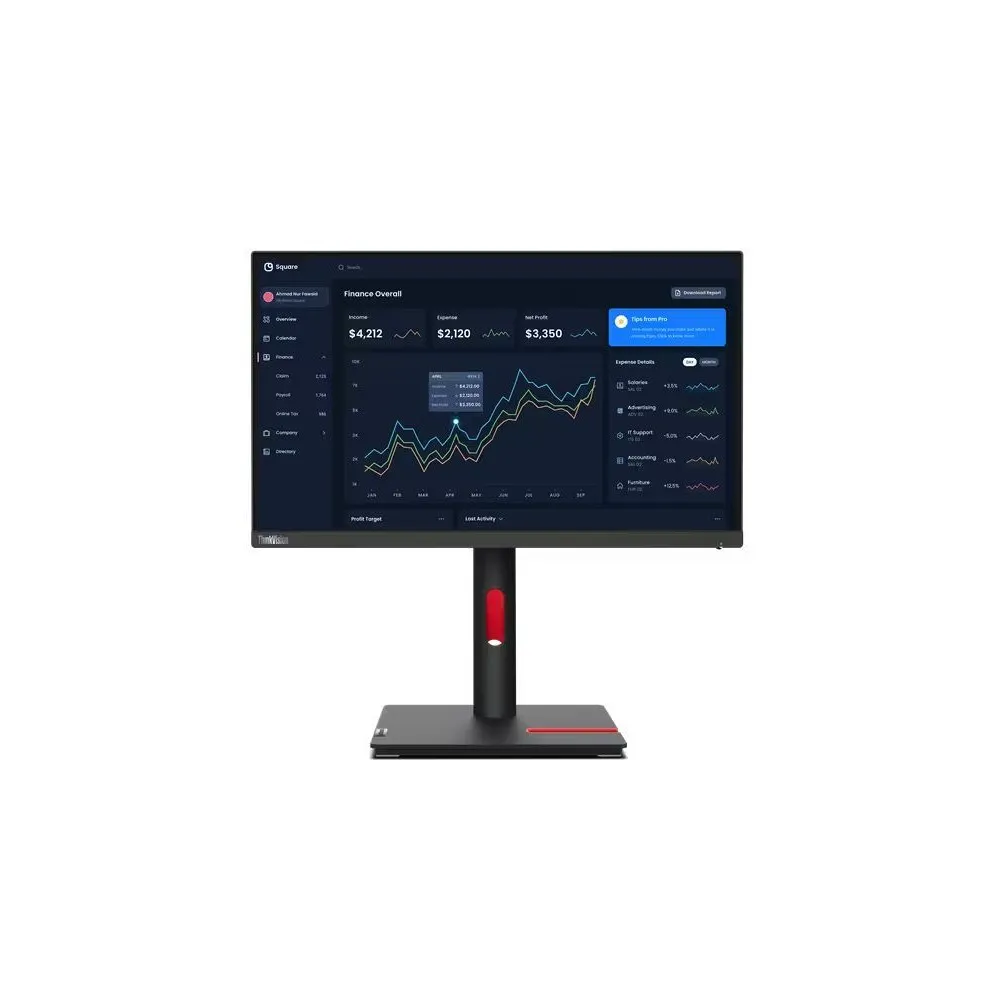 Monitor Lenovo ThinkVision T22i-30 63B0MAT6EU, 21,5", 1920x1080 (FHD), 60Hz, IPS, 4 ms, pivot, Czarny | Sklep ITnes.pl, IT for B