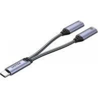 Kabel Unitek USB-C / 2 x port USB-C audio, 18W M206A, Szary, Czarny | Sklep ITnes.pl, IT for BUSINESS