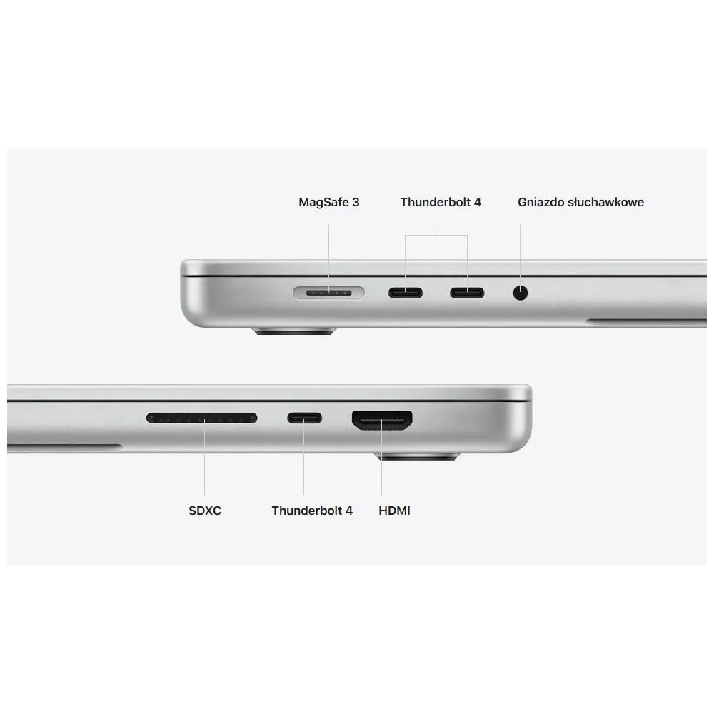 Laptop Apple MacBook Pro 16 2021 Z14YZE/A-Z08011678 - Apple M1 Max/16,2" 3456x2234 Liquid Retina XDR HDR/RAM 64GB/512GB/Srebrny/macOS/1CI - zdjęcie