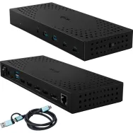 Stacja dokująca i-tec USB 3.0 / USB-C / Thunderbolt, 3x 4K Docking Station Gen 2 Power Delivery 100W CATRIPLE4KDOCKPD2, Czarna |