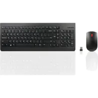 Zestaw bezprzewodowy klawiatury i myszy Lenovo Essential Wireless Combo 4X30M39472 - German 129, Układ niemiecki, Czarny