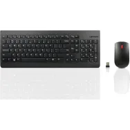 Zestaw bezprzewodowy klawiatury i myszy Lenovo Essential Wireless Combo 4X30M39472 - German 129, Układ niemiecki, Czarny