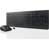 Zestaw bezprzewodowy klawiatury i myszy Lenovo Essential Wireless Combo 4X30M39472 - German 129, Układ niemiecki, Czarny
