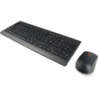 Zestaw bezprzewodowy klawiatury i myszy Lenovo Essential Wireless Combo 4X30M39472 - German 129, Układ niemiecki, Czarny