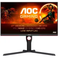 Monitor AOC U27G3X/BK, 27", 3840x2160 (4K), 160Hz, IPS, HDR, 1 ms, pivot, Czerwono-Czarny | Sklep ITnes.pl, IT for BUSINESS