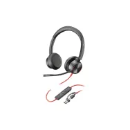 Słuchawki nauszne Poly Blackwire 8225 Stereo Microsoft Teams Certified USB-C Headset +USB-C/A Adapter 8X225AA