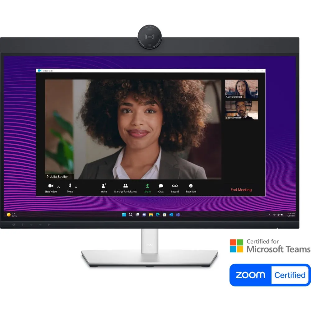 Monitor Dell P2724DEB 210-BFMZ, 27", 2560x1440 (QHD), 60Hz, IPS, 8 ms, pivot, kamera, USB-C, Srebrny | Sklep ITnes.pl, IT for BU