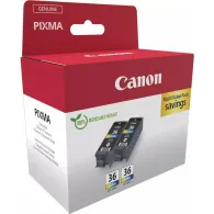 Dwupak tuszów Canon CLI-36 Color 1511B025 - Oryginał, 498 stron