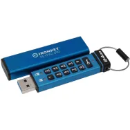 Pendrive Kingston IronKey Keypad 200 64 GB IKKP200/64GB - FIPS 140-3 Lvl 3 Pending AES-256 Encrypted, Niebieski