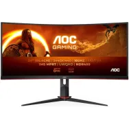 Monitor AOC CU34G2XP/BK, 34", 3440x1440 (UWQHD), 180Hz, 21:9, zakrzywiony, VA, FreeSync, 1 ms, Czarno-czerwony | Sklep ITnes.pl,