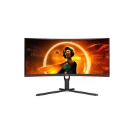 Monitor AOC CU34G3S/BK, 34", 3440x1440 (UWQHD), 165Hz, 21:9, zakrzywiony, VA, FreeSync, 1 ms, Czerwony | Sklep ITnes.pl, IT for 