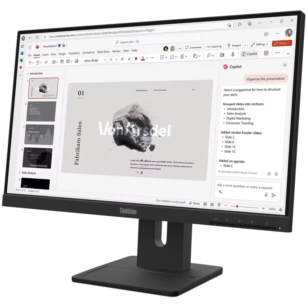 Zdjęcie produktu Monitor Lenovo ThinkVision E22-40 64C9MAT6EU - 21,5/1920x1080 (Full HD)/100Hz/IPS/pivot