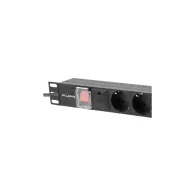 Listwa zasilająca Rack PDU Lanberg PDU-07F-0200-IEC-BK - 1U, 7 gniazd "schuko"(DIN VDE 0620-1), przewód 2m