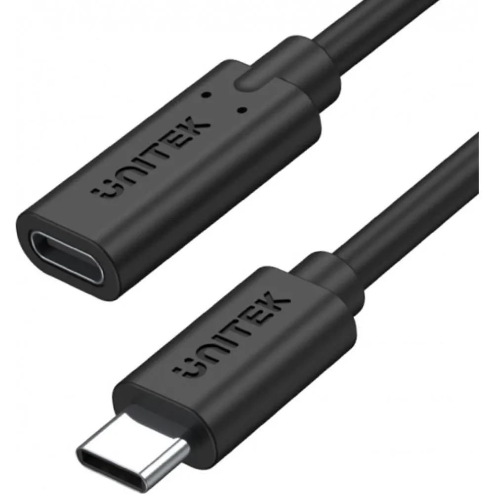 Kabel przedłużacz Unitek USB-C 10Gbps 4K C14086BK-1M, PD 100W, 1 m, Czarny | Sklep ITnes.pl, IT for BUSINESS