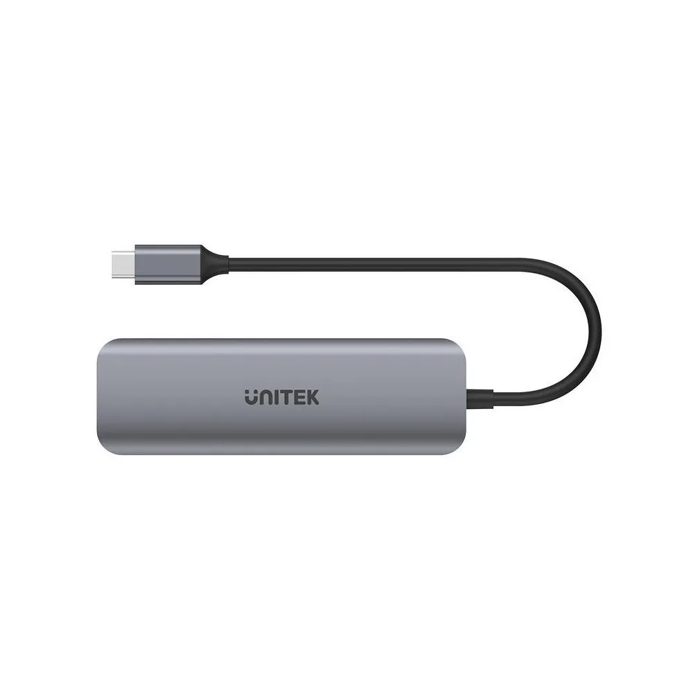 Replikator portów Unitek USB-C 3 x USB 3.1 Gen1 PD 100W SD microSD H1107C, 3 porty, Kolor srebrny, Czarny, Aluminium | Sklep ITn