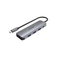 Replikator portów Unitek USB-C 3 x USB 3.1 Gen1 PD 100W SD microSD H1107C, 3 porty, Kolor srebrny, Czarny, Aluminium | Sklep ITn