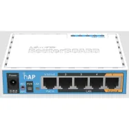 Router Wi-Fi MikroTik hAP RB951UI-2ND, 5x 100Mbps RJ45, 2.4Ghz, standard 802.11b|g|n, USB, RouterOS L4, PoE in|out | Sklep ITnes