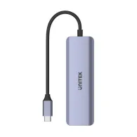 Hub Unitek USB-C 3.1 2x USB-A 2x USB-C 5Gbps H1107Q - 4 porty, Kolor srebrny, Czarny | Sklep ITnes.pl - IT for BUSINESS