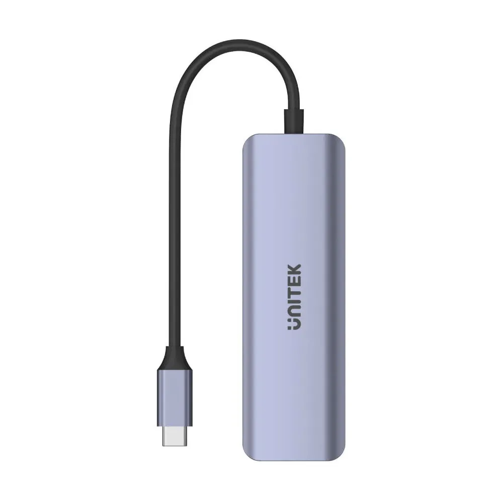 Hub Unitek USB-C 3.1 2x USB-A 2x USB-C 5Gbps H1107Q - 4 porty, Kolor srebrny, Czarny | Sklep ITnes.pl - IT for BUSINESS