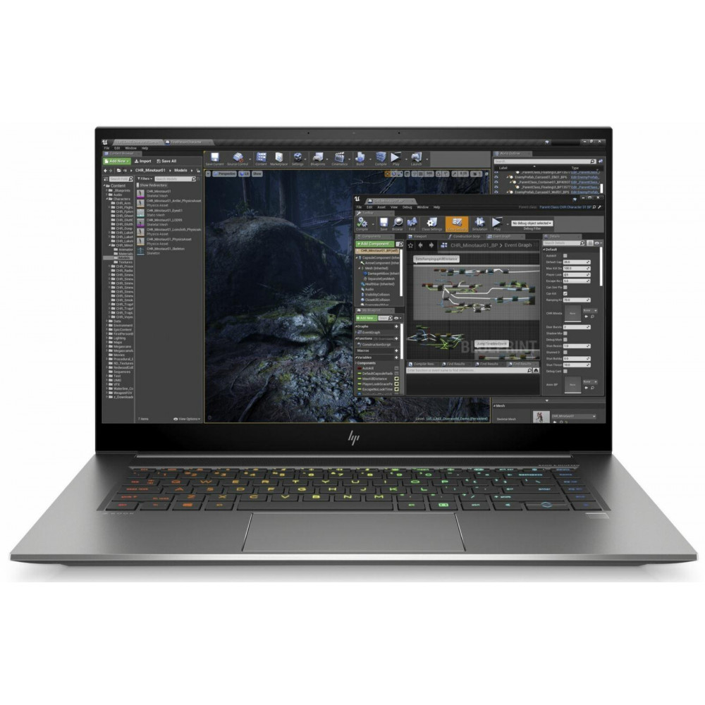 Laptop HP ZBook Studio G8 62T61EA - i7-11850H/15,6" 4K OLED MT/RAM 32GB/SSD 1TB/GeForce RTX 3070/Szary/Windows 11 Pro/3 lata DtD - zdjęcie
