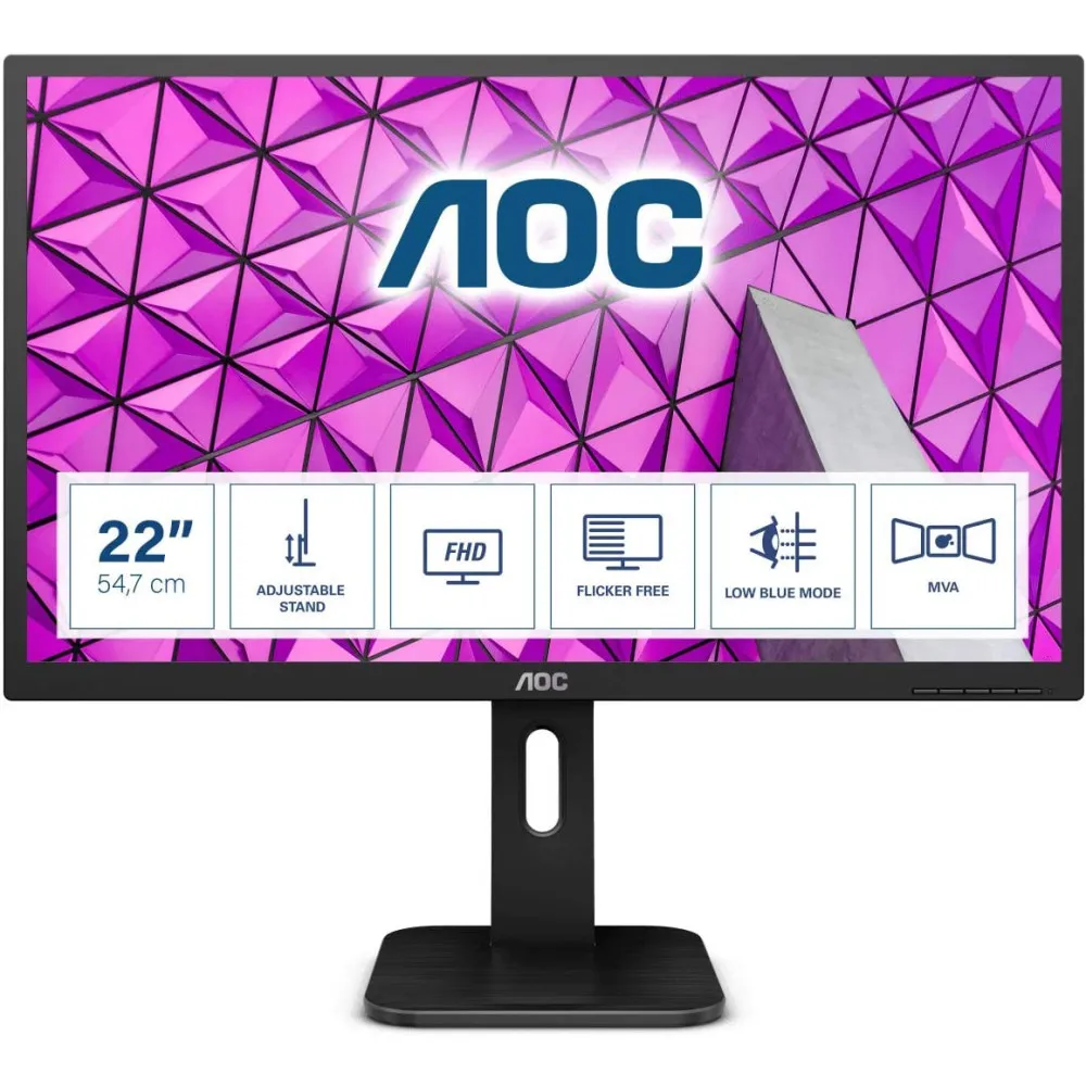 Monitor AOC 22P1, 21,5", 1920x1080 (FHD), 60Hz, MVA, 5 ms, pivot, Czarny | Sklep ITnes.pl, IT for BUSINESS
