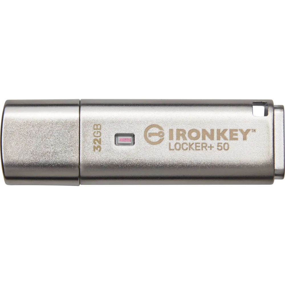 Pendrive Kingston IronKey Locker+ 50 32 GB IKLP50/32GB - Srebrny