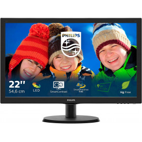 Monitor Philips 223V5LSB 223V5LSB, 00 - 21,5", 1920x1080 (Full HD), 60Hz, TN, 5 ms, Czarny