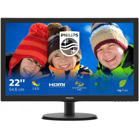 Monitor Philips 223V5LHSB 223V5LHSB, 00 - 21,5", 1920x1080 (Full HD), 60Hz, TN, 5 ms, Czarny