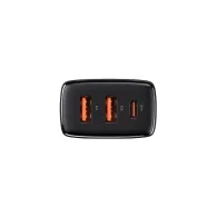 Ładowarka sieciowa Baseus Speed Dual QC3.0 Quick Charger U+U CCXJ-E01 - 2x USB-A, USB-C, 30W, Czarna