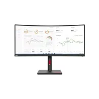 Monitor Lenovo ThinkVision T34w-30 63D4GAT1EU, 34", 3440x1440 (UWQHD), 60Hz, 21:9, zakrzywiony, VA, 4 ms, USB-C, Czarny | Sklep 