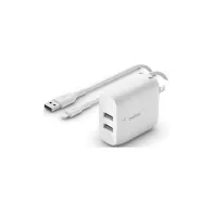 Ładowarka Belkin 2x USB-A 24W WCD001VF1MWH - Biała | Sklep ITnes.pl -
