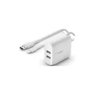 Ładowarka Belkin 2x USB-A 24W WCD001VF1MWH - Biała | Sklep ITnes.pl -