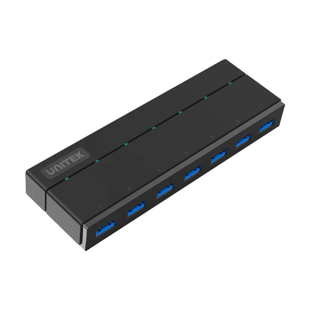 Hub USB Unitek Y-3184 - 7x USB 3.0 z zasilaczem i BC 1.2 | Sklep ITnes.pl - IT for BUSINESS