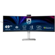 Monitor Philips 49B2U5900CH/00, 48,8", 5120x1440, 75Hz, 32:9, zakrzywiony, VA, HDR, 4 ms, kamera, USB-C, Czarny | Sklep ITnes.pl