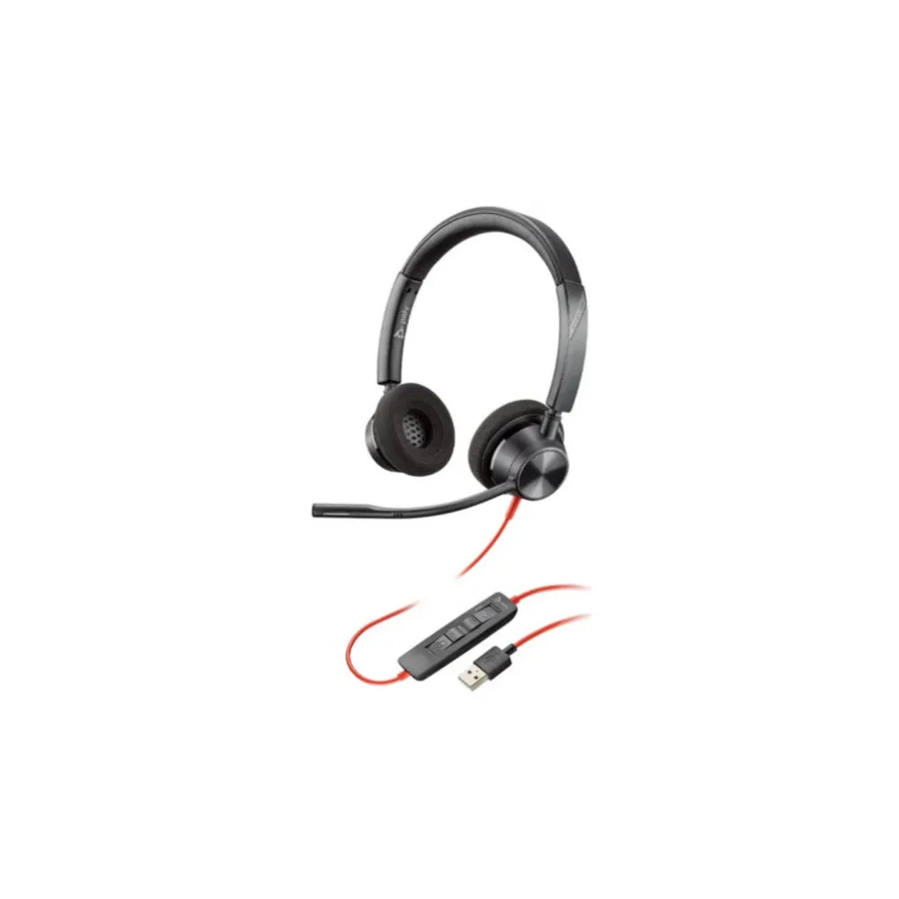 Słuchawki nauszne Plantronics/Poly Blackwire 3325 BW3325 USB-A 213938-01 - Czarne | Sklep ITnes.pl - IT for BUSINESS