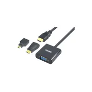 Adapter Unitek mini, micro HDMI, VGA + audio Y-6355 - zdjęcie poglądowe 1