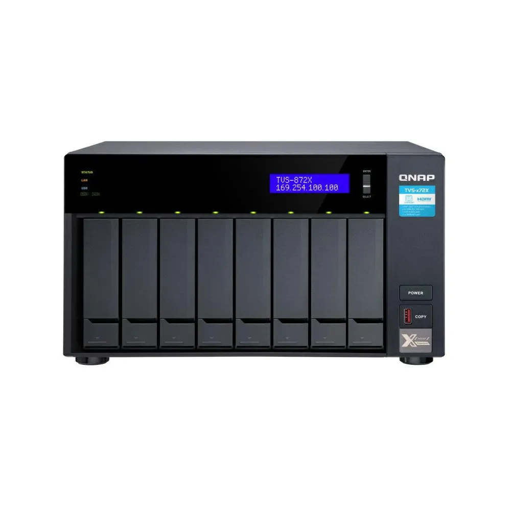 Serwer NAS QNAP Tower TVS-872X-I5-WU, Tower, Intel Core i5-8400T, 8GB RAM, 36TB, 8 wnęk, hot-swap | Sklep ITnes.pl, IT for BUSINESS