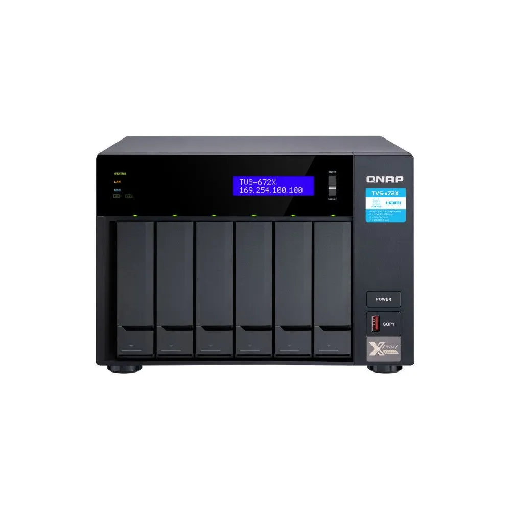 Serwer NAS QNAP Tower TVS-672X-I5-VBS, Tower, Intel Core i5-8400T, 16GB RAM, 18TB, 6 wnęk, hot-swap | Sklep ITnes.pl, IT for BUSINESS
