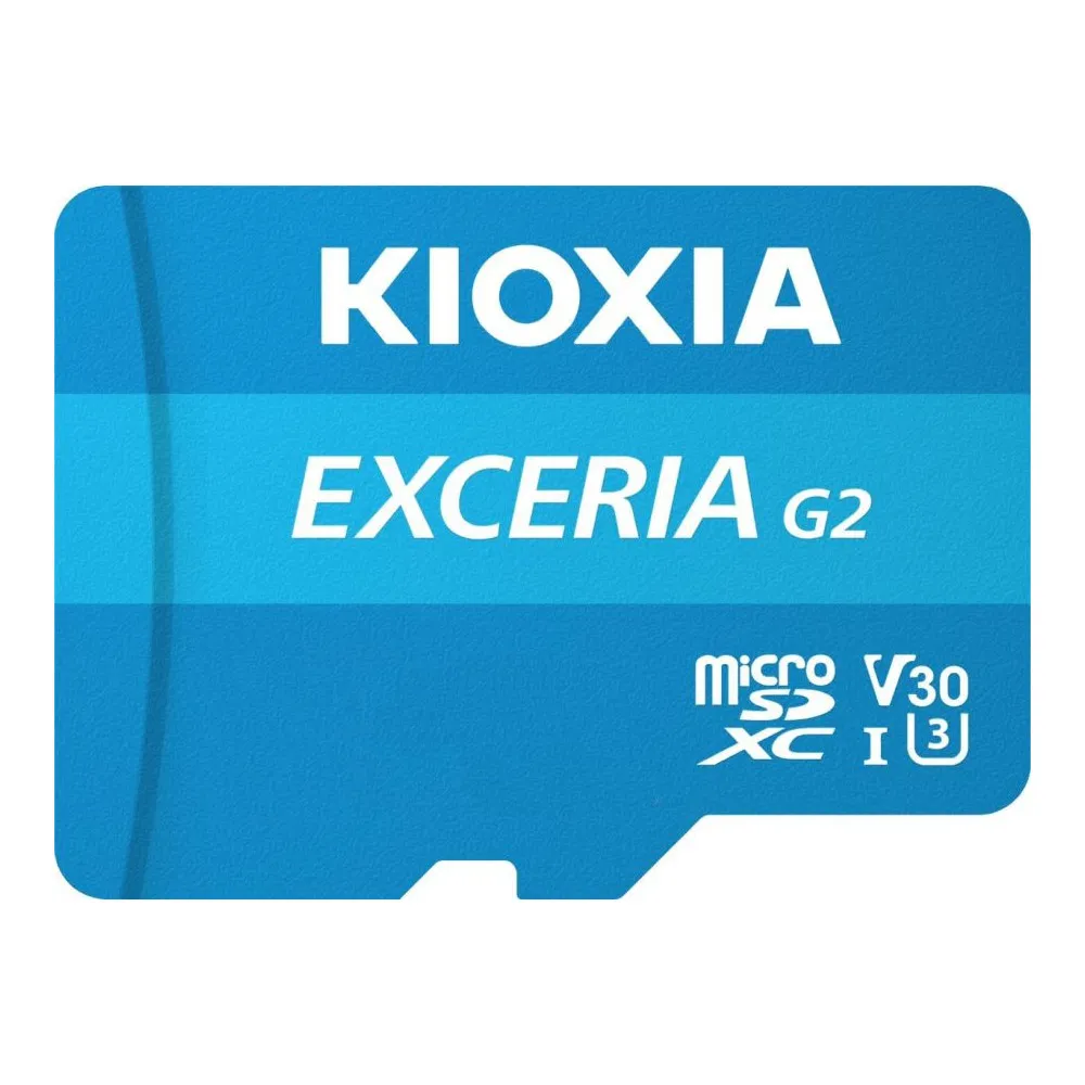 Karta pamięci KIOXIA MicroSDXC EXCERIA G2 512GB UHS-III Class 10 LMEX2L512GG2 - V30, Adapter Karta pamięci KIOXIA MicroSDXC EXCERIA G2 512GB UHS-III Class 10 LMEX2L512GG2 - V30, Adapter