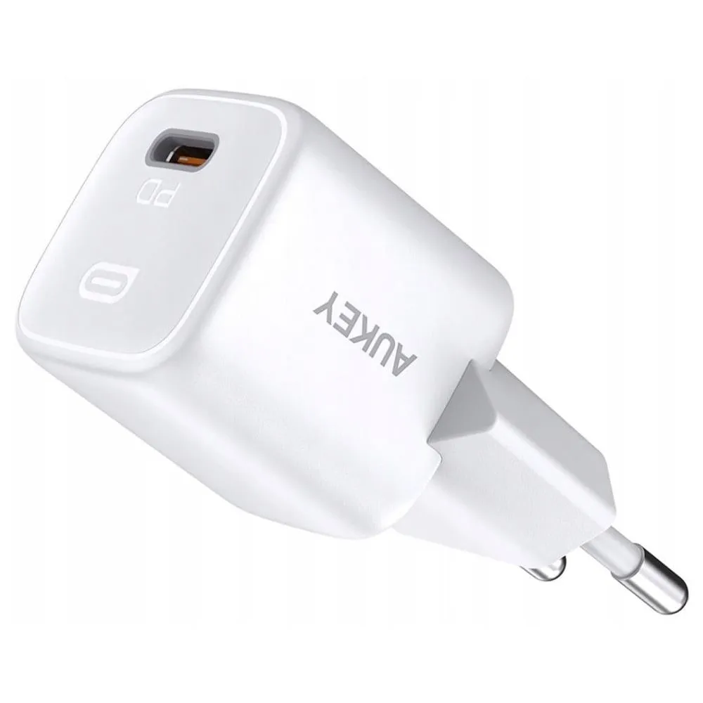 Ładowarka sieciowa AUKEY Omnia Mini USB-C 20W PA-F5 OEM WHITE - 1xUSB-C, Power Delivery 20W, Biała