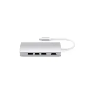 Replikator portów Satechi Aluminium Adapter V2 ST-TCMA2S - USB-C, 3x USB-A, HDMI, czytniki kart microSD i SD, Ethernet, Srebrny
