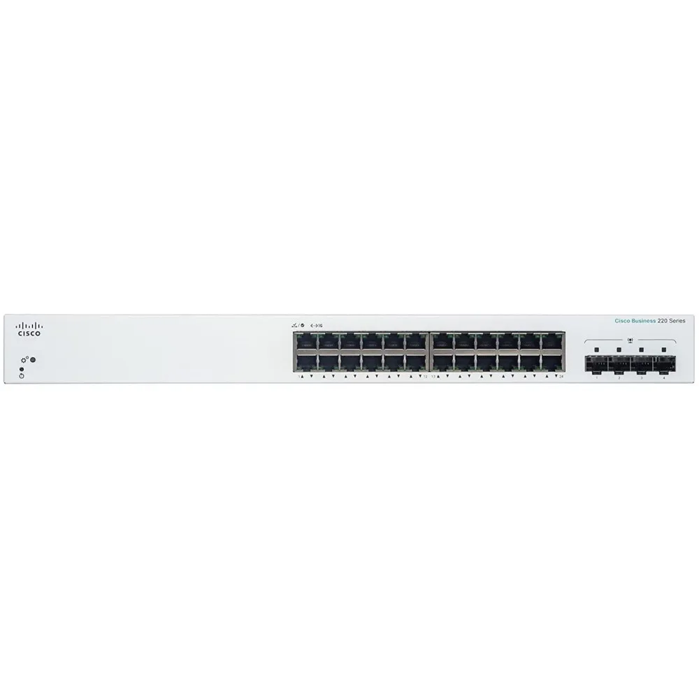 Switch zarządzalny Cisco CBS220-24T-4G-EU, 24x 10|100|1000Mbps, 4x 1000Mbps SFP, SMART | Sklep ITnes.pl, IT for BUSINESS