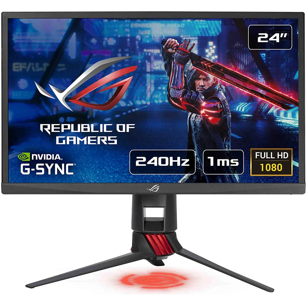 Monitor ASUS XG248Q 90LM03Z0-B01A70, 23,8", 1920x1080 (FHD), 240Hz, TN, G-Sync, 1 ms, pivot, Czerwono-grafitowy | Sklep ITnes.pl
