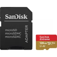 Karta pamięci SanDisk microSDXC Extreme 128GB 190/90 MB/s SDSQXAA-128G-GN6MA - Kolor złoty, Czerwona | Sklep ITnes.pl - IT for B