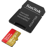 Karta pamięci SanDisk microSDXC Extreme 128GB 190/90 MB/s SDSQXAA-128G-GN6MA - Kolor złoty, Czerwona | Sklep ITnes.pl - IT for B