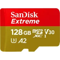 Karta pamięci SanDisk microSDXC Extreme 128GB 190/90 MB/s SDSQXAA-128G-GN6MA - Kolor złoty, Czerwona | Sklep ITnes.pl - IT for B