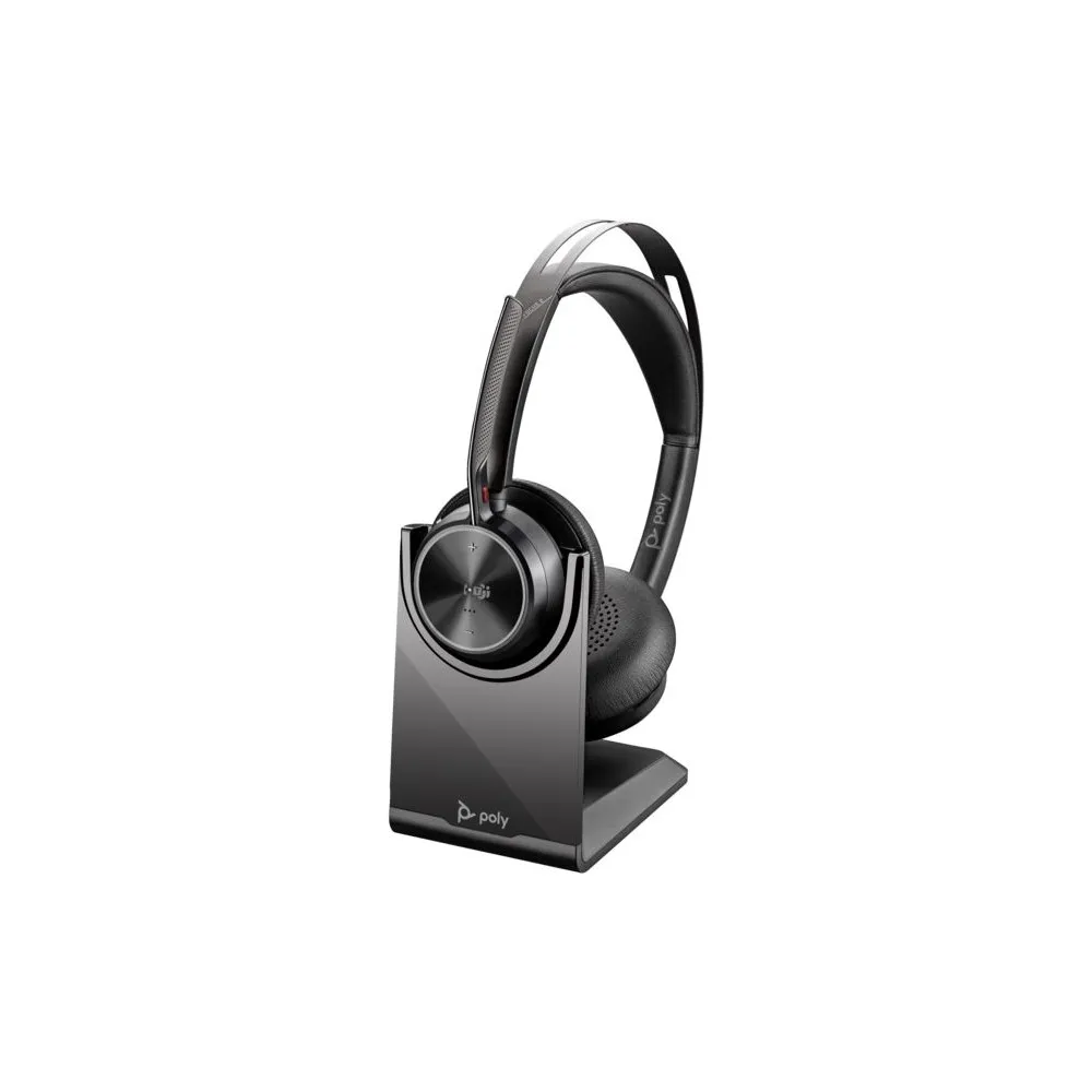 Słuchawki bezprzewodowe nauszne Poly Voyager Focus 2-M Microsoft Teams Certified with charge stand Headset 77Y90AA