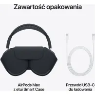 Słuchawki bezprzewodowe nauszne Apple AirPods Max MWW43ZM/A - USB-C, Czarne